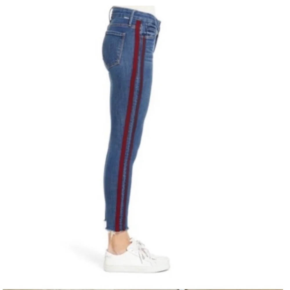 Mother jean looker ankle gray